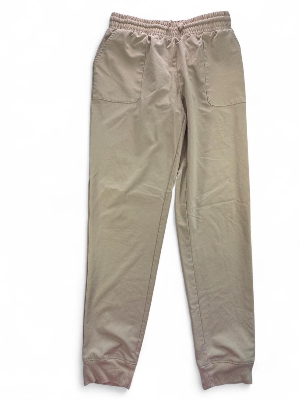 Nautica School Uniform Khaki Pants Girls Size 12/14 Elastic Waist Tapered Leg